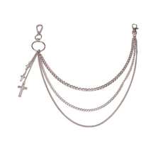 Hip-Hop  Brand Trouser Chain, Three-Layer Cross Design Pendant Chain, INS Clothing Accessory, Personalized Waist Chain, Bag Pendant - Waist Chain-057 - View 2