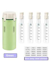 4-In-1 Travel Refillable Bottles, Brand New Integrated Portable Makeup And Shampoo Storage Bottles With Pump Dispenser And Measurement Scale, Ideal For Travel And Cosmetics Organization - Multicolor - View 9