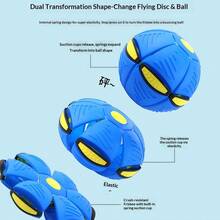 Elastic Stomp Ball - Magic Flying Saucer Transforming Ball, Outdoor Sports Bouncy Ball Toy, Outdoor Stress Relief Toy, Party Game Toy - Multicolor - View 6