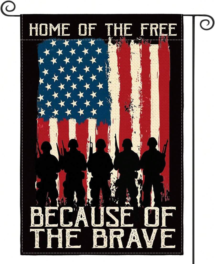 Colorlife Memorial Day Patriotic Garden Flag 12x18 Inch Double Sided, Veteran USA Flag 4th Of July Independence Day Yard Outdoor Decoration - 房屋尺寸:36 x 60 英吋(3 x 5 英尺) - 查看 1