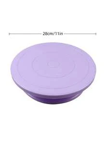 1 pièce Plateau tournant à 360 degrés pour gâteau - Outil de cuisson durable avec rotation stable | Outil de cuisson essentiel pour gâteaux, cupcakes et pâtisseries, convient pour la cuisson maison et la décoration de fête, fournitures de décoration de gâteau et présentoir à gâteau - Multicolore - Voir 16