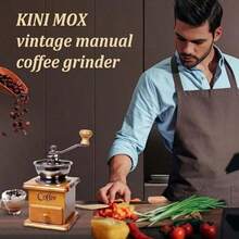 1 máy xay cà phê bằng gỗ cổ điển, máy xay hạt cà phê thủ công, máy xay cà phê cầm tay dùng tại nhà, máy xay cà phê di động có thể điều chỉnh, thiết kế cổ điển retro, thích hợp sử dụng tại nhà và là món quà tuyệt vời cho người yêu cà phê. - Nhiều màu - Xem 8
