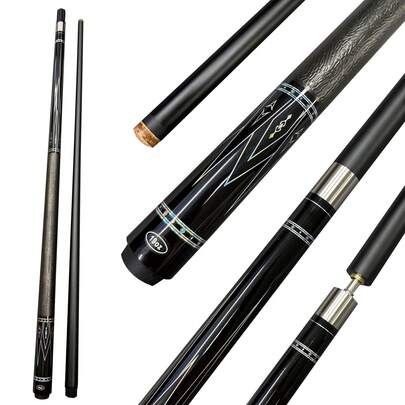 58.6 Inch Professional Billiard Cue, 12mm Tip, 2 Pieces Design, High-Quality Professional Grade, Suitable For Professional Players And Billiard Enthusiasts