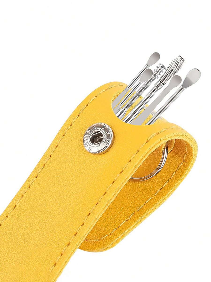 6pcs Portable Ear Wax Removal Kit, Spiral Spring Ear Cleaning Tools, Ear Picks Set - Multicolor - View 1