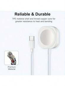 磁吸式无线充电器，便携式快速充电站，带USB数据线，兼容 Series 9、8、7、6、SE、5、4、3、2、1 - 彩色 - 查看 6