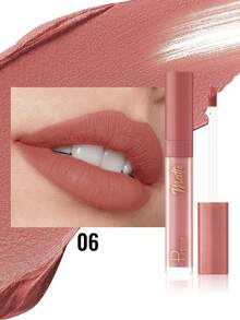 Pudaier Velvet Matte Lip Glaze - Lipstik Cair Tahan Lama, Melembapkan dan Tidak Lengket, Tekstur Beludru Mewah, Cocok untuk Berbagai Tampilan Riasan, Alat Kecantikan Penting untuk Wanita, Hadiah Sempurna - 06 - View 8