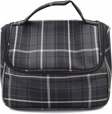 Navy Blue Functional Travel Makeup Bag Cosmetic Organizer Pouch Essential Versatile - Marino - View 5