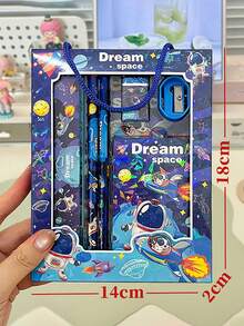 Bộ văn phòng phẩm hoạt hình tinh tế, quà tặng học tập sáng tạo, bộ 6 món, quà tặng ngày lễ, quà tặng học tập, thích hợp làm phần thưởng học đường, quà tặng dễ thương, quà tặng tựu trường, dụng cụ học tập - Nhiều màu - Xem 6