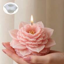 1 pieza Molde de silicona con forma de flor, DIY Jabón artesanal 3D en forma de flor, Artesanía de yeso, resina, decoración del hogar, regalo artesanal creativo - A-blanco - Ver 6