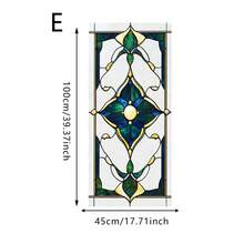 1/6pcs Colorful Stained Glass Window Film - Static Cling Frosted Privacy Window Decal, Removable Retro Geometric Pattern Glass Sticker For Bathroom, Kitchen Decor - Frosted Glass Sticker - View 12