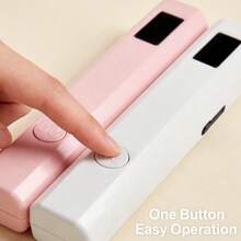 Quick-Drying Mini Nail Lamp With USB Rechargeable LED Display, Available In White And Pink. Conveniently Powered, This Mini Handheld Nail Lamp Features A Timer And Won't Darken Your Hands. Perfect For Home Use, It Dries Nail Polish Quickly And Is Ideal For Families And Nail Technicians. It Also Makes A Great Gift For Family And Friends. - White - View 4