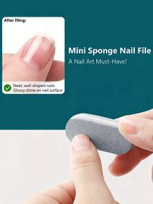 ART LALIC 10/20 piezas Mini bloque de pulido de uñas, archivos de esponja de doble color para pulir y lijar, herramienta de pedicura y manicura, suministros y accesorios para salón de acrílico y gel - Multicolor - Ver 4