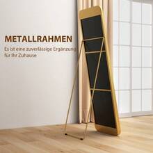 Freestanding Tilting Mirror, Metal Frame, MDF, 160 X 50 Cm, Gold Color - 1PC - 查看 6