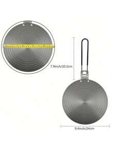 ABKOK 1pc Aluminum Heat Diffuser & Defrosting Plate - Prevents Pot Bottom Burning; Dual-Purpose Design For Even Heating And Defrosting. Suitable For Gas Stove Only. Available In 9.45 Inch And 11.02 Inch Sizes. - View 7