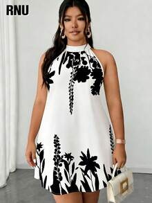 Váy cổ chữ V, chất liệu vải dệt phối màu in họa tiết RNU, thích hợp cho kỳ nghỉ, tiệc tối, lễ hội, hẹn hò, ở nhà, trường đại học, lễ hội nhạc đồng quê, bữa ăn sáng muộn, biểu diễn trên sân khấu, lễ tốt nghiệp, vũ hội, tiệc độc thân, du lịch, mặc hàng ngày, dáng chữ A, thoải mái, thường ngày, mùa xuân hè. - trắng - Xem 4