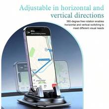 Adjustable Dashboard Self-Adhesive Dashboard Navigation Bracket, 360-Degree Rotation Automotive Phone Holder, Universal Non-Slip Car Phone Holder, For Most Cars, Car Mount Spring Gift - Black - View 7