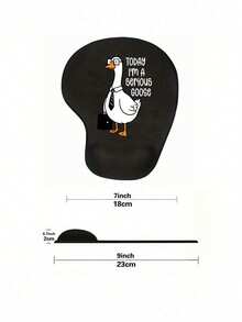 Ergonomic Goose Design Computer Mouse Pad With "Today I'm Serious Goose" Text, Ergonomic EVA Wrist Rest, Non-Slip Memory Foam Mouse Pad, Comfortable Non-Slip Base, Smooth Wrist Support Mouse Pad, Comfortable Desk Pad, Suitable For Gaming, Office, Computer, Laptop, Home Use, Graduation Souvenir, Valentine's Day, Mother's Day, Back To School Perfect Gift - Multicolor - View 12