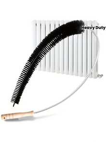 Ergonomic Handle Cleaning Brush - Heavy Duty Heat Resistant Cleaning Brush, Washing Machine Drum Brush, Dryer Vent Brush, Multi-Purpose Crevice Brush, Flexible Long Handle Duster, Washing Machine & Dryer Cleaning Brush With Wooden Handle - Multicolor - View 3