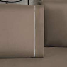 400 Thread Count Sheet Set, 2 And 3 Pieces, Luxury Hemstitch, Single, Double, Queen, King, High Quality - BEGE - View 3