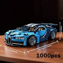 1300pcs Racing Car Building Block Set, Sports Car Model, MOC Building Blocks Toy Car, Home Decor, Adult Assembly Blocks Toy, Suitable For Collection, Perfect Gift For Enthusiasts, Birthday/Valentine's Day Gift - Multicolor - View 6