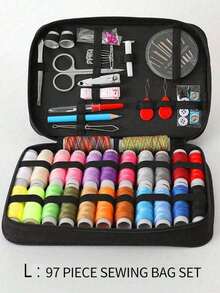 1pc Portable Sewing Kit Household Sewing Tools 10pcs/Set Thread Box Patching Needle Threader Hand Stitching Supplies Valentine DAY, Valentines Wedding, Birthday, ,Sewing ,Craft Supplies, Craft ,Sewing Supplies, Stitch, Sewing Accessories,Back To School Travel Essential Travel Home Essentials Kitchen Gadgets - đen - Xem 5