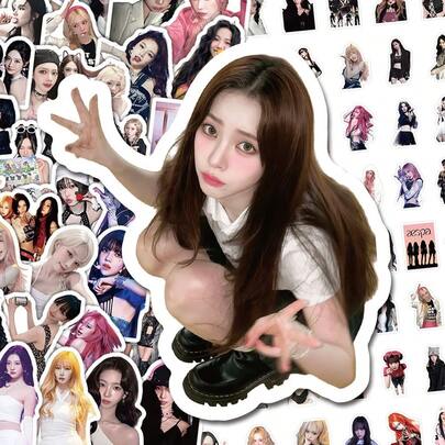 Kpop AESPA 防水贴纸套装 Karina Winter Giselle Ningning 我的粉丝装饰贴纸，适用于剪贴簿、日记本、手机壳、笔记本电脑、日记本，粉丝礼物收藏