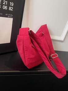 Túi ngoài trời dành cho thanh thiếu niên, túi vải tua rua hình bánh bao, túi đeo vai nhẹ, túi đeo chéo hình lưỡi liềm kiểu dáng thường ngày. - A - Xem 8