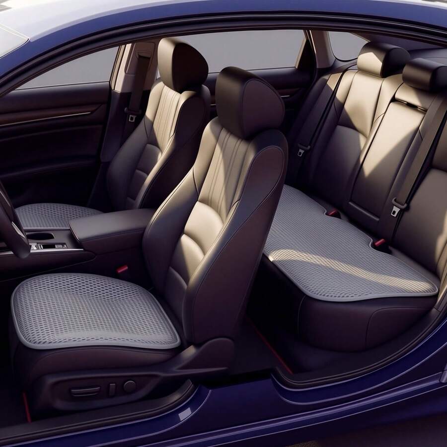 Bộ 3 miếng đệm ghế ô tô thoáng khí mùa hè, đệm ghế dạng tổ ong đa năng dùng được cả bốn mùa. - Nhiều màu - Xem 1