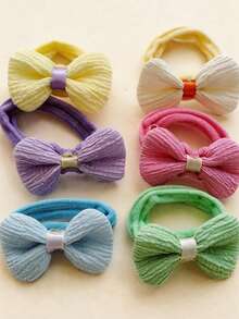 6pcs New Colorful Floral Hair Scrunchies, High Elasticity And Gentle On Hair, Perfect For Girls To Create High Ponytails, Cute And Sweet Princess Hair Accessories Hair Rubber Bands Hair Rope Elastic Hair Tie,Summer,Holiday,Travel Hair Elastics Elastic Hair Tie - Multicolor - View 10