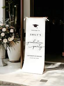 1pc - Customized Graduation Banner, Customized Graduation Party Banner, Graduation Photo Backdrop, Graduation Party Welcome Sign, For Graduation Ceremony, Graduation Celebration Banner, Creative Graduation Banner - Multicolor - View 5