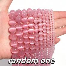 Đá tự nhiên Thạch anh hồng, tinh thể màu hồng, mắt mèo, Howlite, Ngọc bích, hạt tròn rời để làm trang sức, vòng tay DIY - Nhiều màu - Xem 14