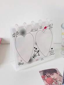 1 Gói Giá Trưng Bày Hình Nấm 3 Inch Dành Cho Học Sinh, Quạt Thẻ, Thẻ Lịch Để Bàn Trong Suốt Hai Ngăn, Sổ Lưu Niệm Ảnh. - Nhiều màu - Xem 16