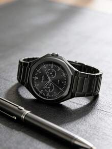 FOSSIL 不锈钢日常通勤必备腕表，简约时尚，BQ2609 - 黑色 - 查看 2