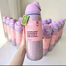 Bình nước giữ nhiệt hai lớp cách nhiệt chân không di động Owala 32OZ mới, chất lượng cao, có ống hút. - Nhiều màu - Xem 2