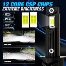 TOAUTO 2 bóng đèn LED H1 Canbus 20000LM 70w không quạt, đèn pha H1 kiểu tuabin, đèn pha ô tô cắm là chạy, 6500K, 12V - A - Xem 5