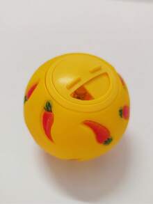 1pc Rabbit Slow Feeder, Hamster Snack Ball, Ferret Treat Dispenser, Carrot Print Puzzle Toy, Suitable For Small Pets - Multicolor - View 10