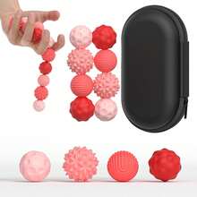 4/6/8/12pcs Magnetic Sensory Fidget Balls, Silicone Shell, Stress Relief Toys, Suitable For Adults And Teenagers, Relieve Hand Pressure, Alleviate Anxiety, Especially For Autism, ADHD, Anxiety Patients, Unisex Christmas Gift, Fun Stress Relief Magnetic Balls, Adult Hand Massager Gift, Suitable For Thanksgiving, Birthday, Christmas And Other Occasions. - 8 chiếc màu hồng - Xem 16