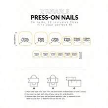 100pcs Glossy Fake Toenails, 12 Sizes/Box, White Press-On Nails, Full Cover Short Square Artificial Toenails, Synthetic Foot Nail Art, Suitable For Women And Girls - 紅色 - 查看 4
