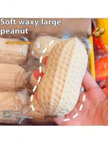 2pcs Peanut Shaped Silicone Stress Relief Toys (Please Check Size Chart Before Ordering, It Contains Important Information) - Adult Sensory Decompression Device, Suitable For Office Relaxation/Party Interaction, Creative Peanut Squeeze Toys To Relieve Stress, Applicable To Office, School, Ideal Gift For Birthday, Festival And Family Gathering. Squeeze Toys, Cute Items, Nee Doh, Cheese Squeeze Toys, Dumpling Squeeze Toys, Decompression Toys - View 15