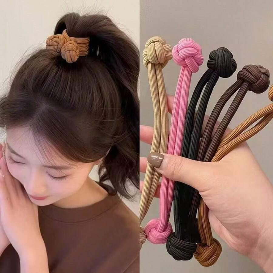 High Ponytail Holder, Girls Hair Clips, Elastic Hair Ties, High Elasticity, Ponytail Bands, Hair Accessories Holiday Accessories - Multicolor - View 1