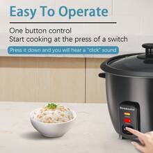 0.6L Compact Mini Electric Rice Cooker, Durable Metal Housing, Non Stick Coated Metal Inner Pot Liner, Ideal For Small Kitchens & Daily Meals - View 6