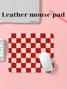 1 Miếng lót chuột bằng da PU họa tiết kẻ caro đen, dùng cho bàn làm việc laptop, chống trượt, có thể giặt, chống bám bẩn, phù hợp cho các cặp đôi/sinh viên/văn phòng/không gian học tập, quà tặng sinh nhật, quà tặng tốt nghiệp. - Xem 9