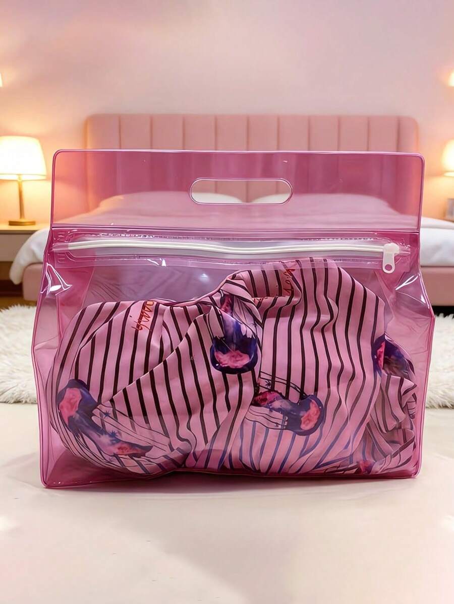 1pc EVA Waterproof Wet & Dry Separation Bag, Suitable For Beach Or Swimming Pool Travel, Zipper Design, Lightweight And Portable, Can Store Swimwear, Towels And Travel Essentials - Multicolor - View 1