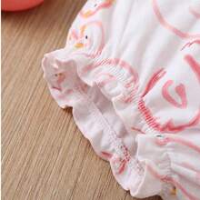 Bộ 4 chiếc quần lót cho bé gái, họa tiết trái tim, viền bèo nhún, 100% cotton, mềm mại, thoáng khí. - Nhiều màu - Xem 9