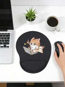Ergonomic Cat Pattern Wrist Rest Mouse Pad, Ergonomic EVA Wrist Pad, Non-Slip Memory Foam Mouse Pad, Comfortable Non-Slip Base, Comfortable Mouse Pad With Comfortable Wrist Rest, Comfortable Skin-Friendly Desktop Support, Desktop Protection Pad, Suitable For Gaming, Office, Computer, Laptop, Home, Graduation Season Souvenir, Valentine's Day, Mother's Day, Easter, Christmas, Back To School Season, Perfect Gift - Multicolor - View 4