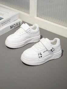 1 Paar Kinder Lässig sportschuhe, Herbst neue Mädchen Weichsohlen Schuhe, Kleinkind Mode vielseitige rutschfeste Flache Schuhe, Jungen Alltags Outdoor Tennis Schuhe - Weiss - Übersicht 2