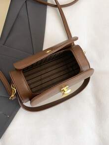 Túi đeo chéo vai vuông nhỏ thanh lịch, thời trang, phong cách tối giản, túi hộp sang trọng kiểu retro bán sỉ - màu nâu - Xem 9