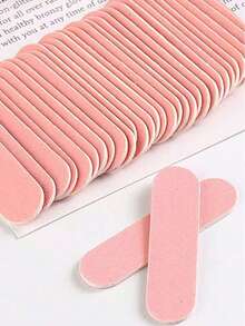 10pcs Pink Mini Nail Files & Cleaning Wooden Sticks Manicure Set, Double-Sided Sandpaper Nail Files, Suitable For Nail Care, Pedicure And Nail Salon Use - Multicolor - View 6