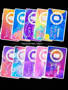 420片/盒 哑光软质假指甲 全覆盖 透明 杏仁形 短款 锥形 方形 圆形 椭圆形 胶囊形 按压式指甲 DIY美甲用品 - 查看 7