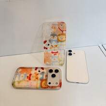 时尚创意圣诞动物叠叠乐手机壳,适用于 17 Pro Max / 16 Pro Max / 15 Pro Max / 14 Pro / 13,时尚男女通用手机壳,简约可爱风格。 - 淺棕色 - 查看 9